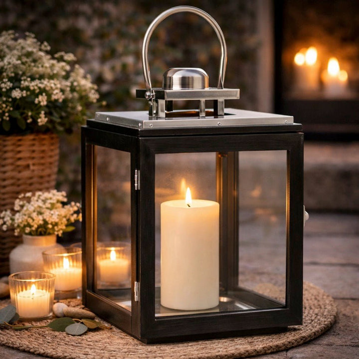 Regents Park Stainless Steel Lantern - Small1 - Duck Barn Interiors