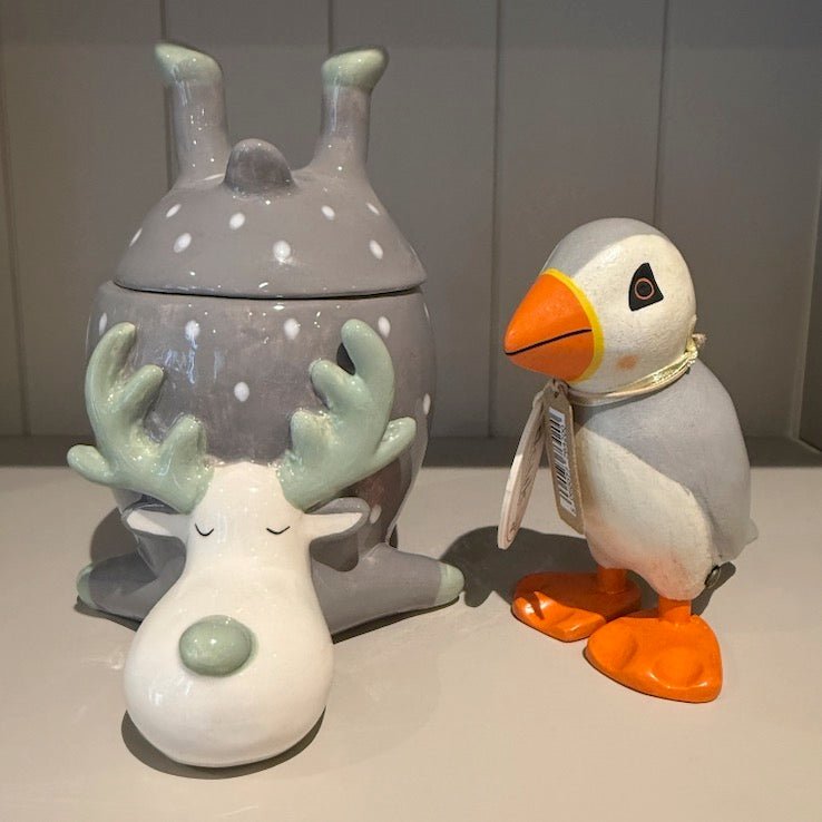 Reindeer Pot with Lid - Grey7 - Duck Barn Interiors