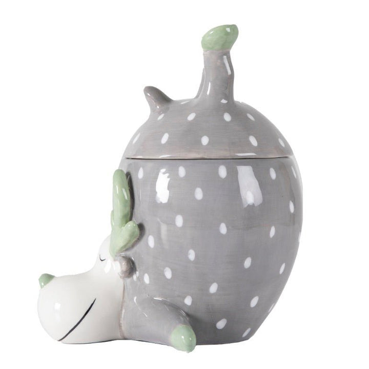 Reindeer Pot with Lid - Grey5 - Duck Barn Interiors