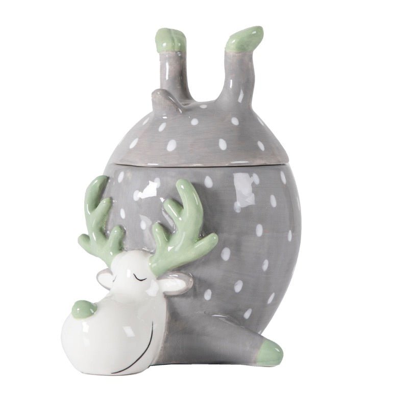 Reindeer Pot with Lid - Grey4 - Duck Barn Interiors