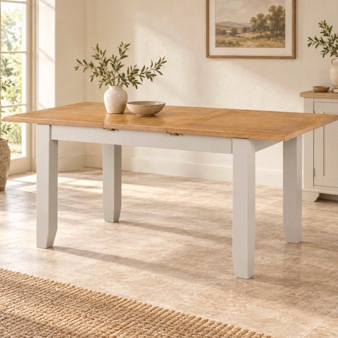 Richmond Elephant Grey 4-6 Seat Extending Dining Table1 - Duck Barn Interiors
