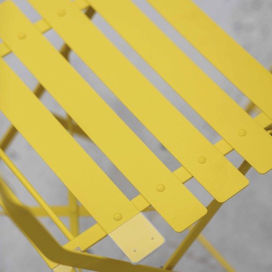 Rive Droite Garden Bistro Chairs in Lemon Yellow - Set of 2 - Duck Barn Interiors
