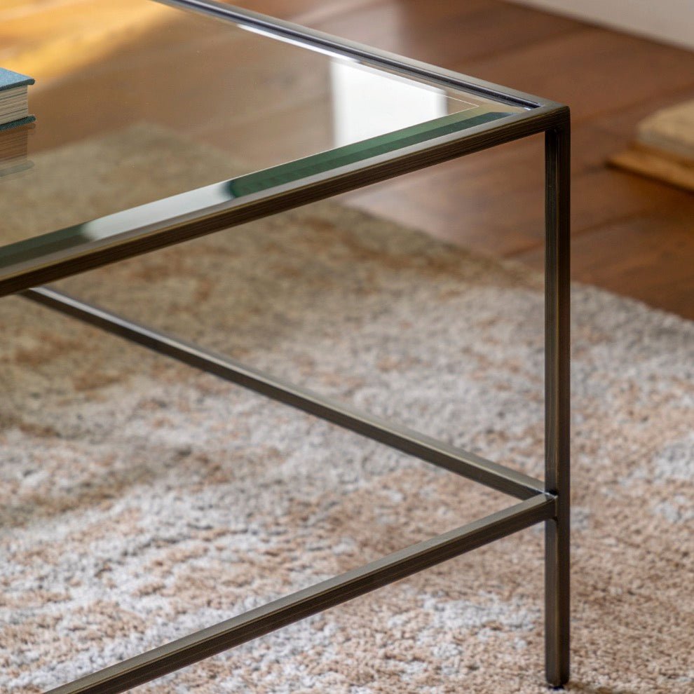 Rothbury Rectangular Glass Coffee Table2 - Duck Barn Interiors