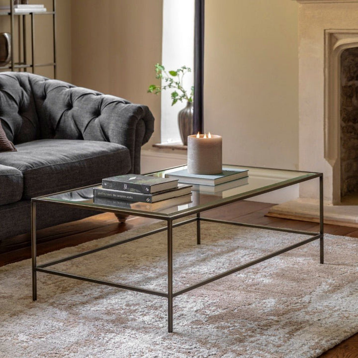 Rothbury Rectangular Glass Coffee Table1 - Duck Barn Interiors