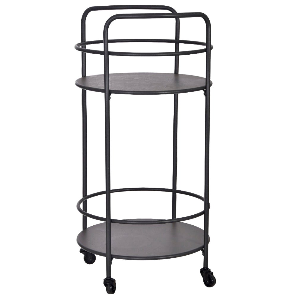 Round Drinks Trolley - Carbon1 - Duck Barn Interiors