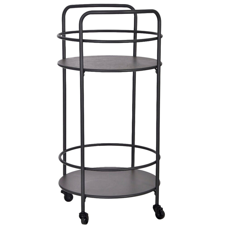 Round Drinks Trolley - Carbon1 - Duck Barn Interiors
