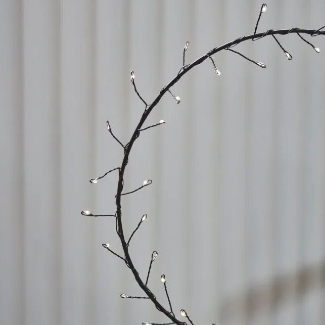 Round Table Aurora with Warm LED Light - Battery Powered - Black2 - Duck Barn Interiors