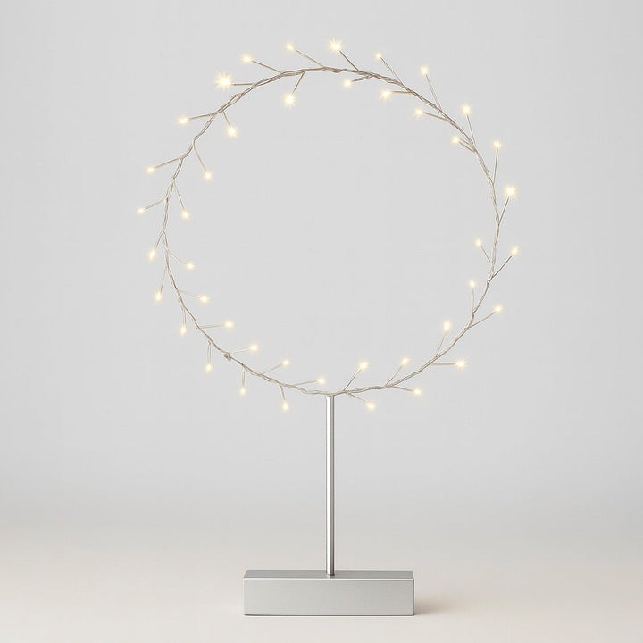 Round Table Aurora with Warm LED Light - Battery Powered - Silver5 - Duck Barn Interiors