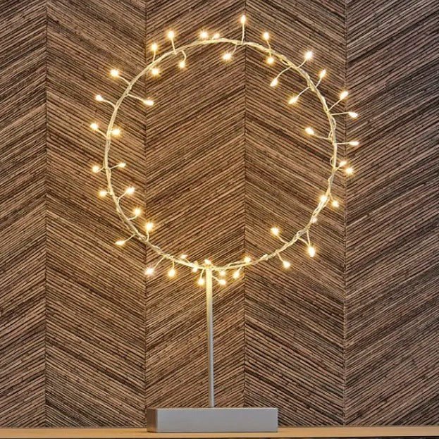 Round Table Aurora with Warm LED Light - Battery Powered - Silver4 - Duck Barn Interiors