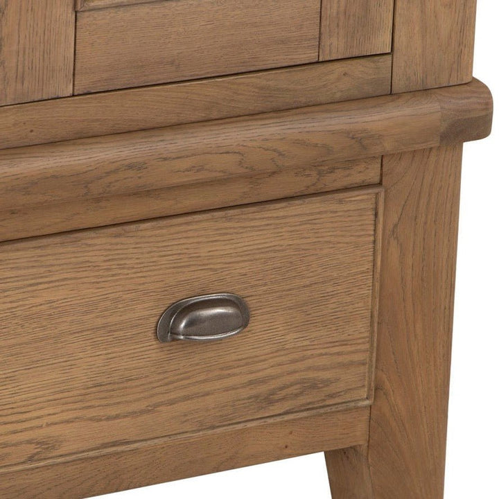 Rusper Oak 2 Door Wardrobe with Drawer19 - Duck Barn Interiors