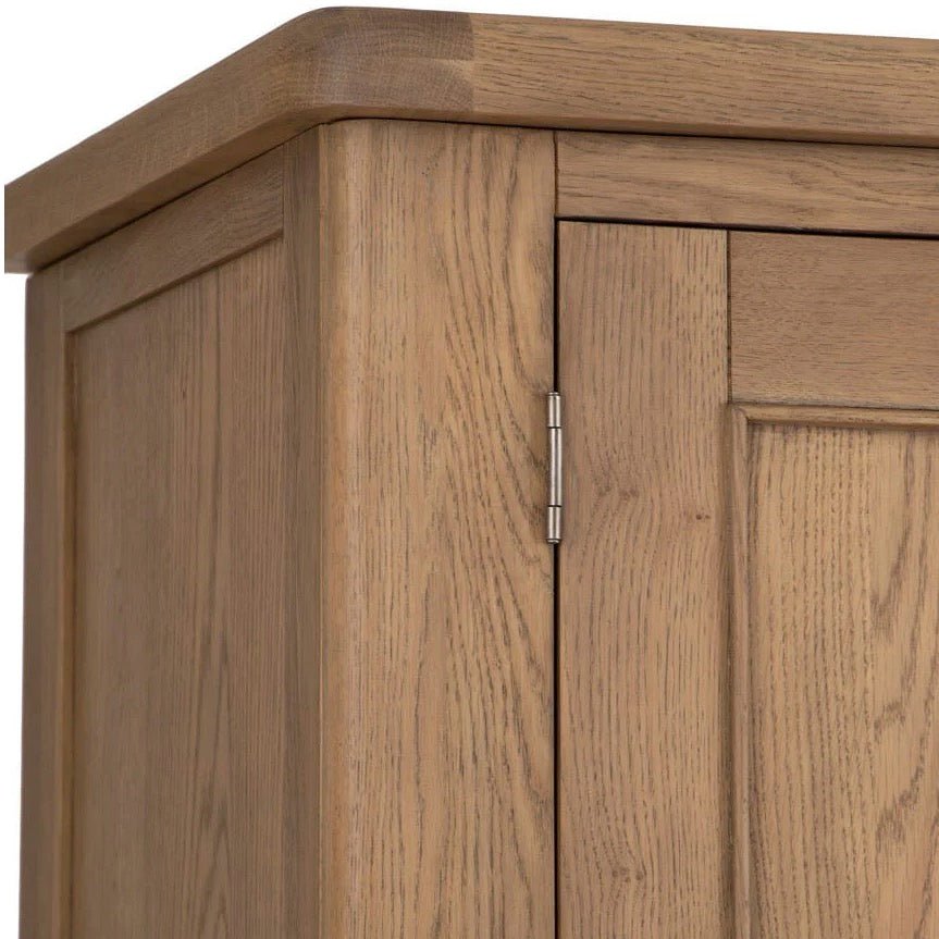 Rusper Oak 2 Door Wardrobe with Drawer11 - Duck Barn Interiors