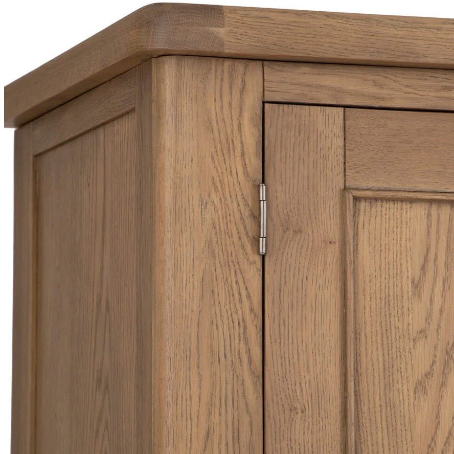 Rusper Oak 2 Door Wardrobe with Drawer15 - Duck Barn Interiors