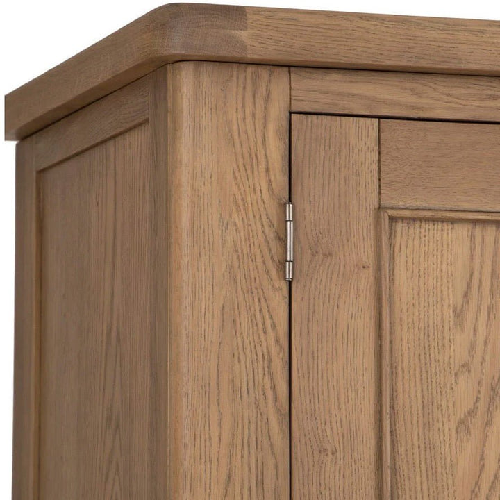 Rusper Oak 2 Door Wardrobe with Drawer15 - Duck Barn Interiors