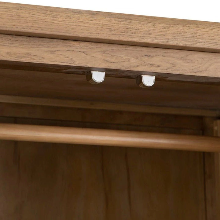 Rusper Oak 2 Door Wardrobe with Drawer16 - Duck Barn Interiors