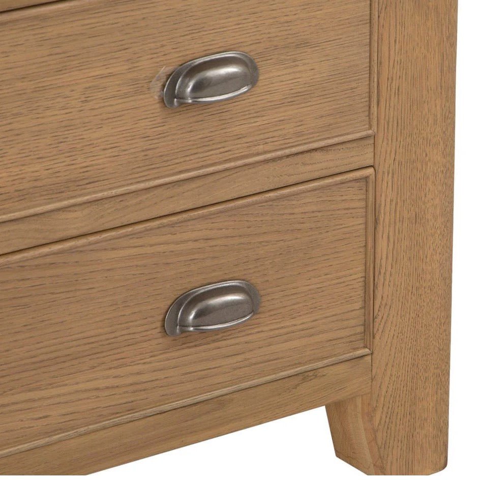 Rusper Oak 2 Over 3 Chest of Drawers6 - Duck Barn Interiors