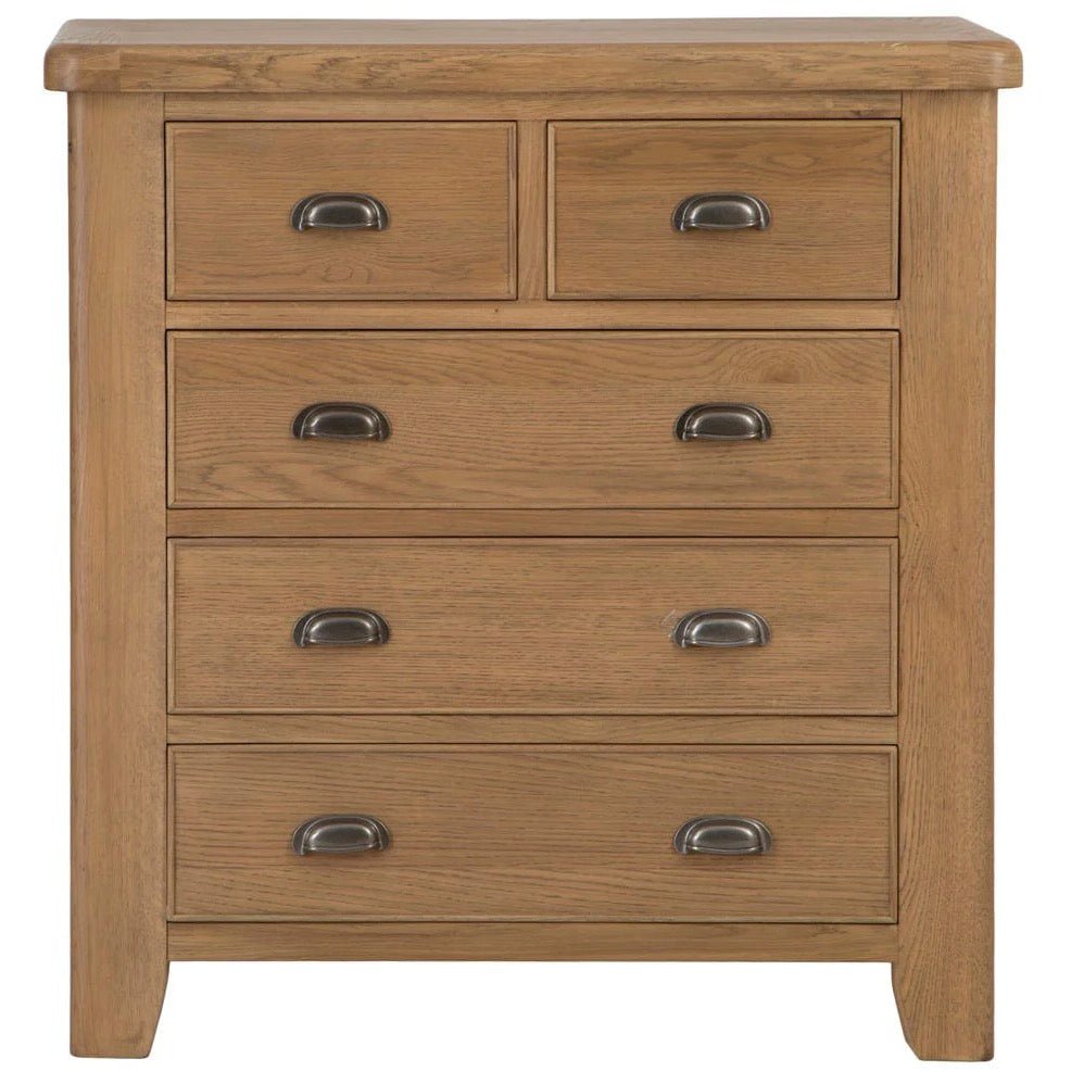Rusper Oak 2 Over 3 Chest of Drawers10 - Duck Barn Interiors