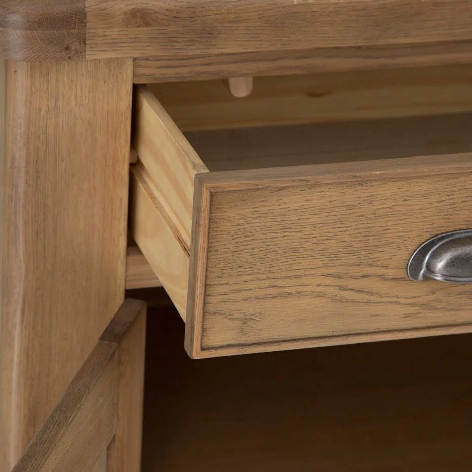 Rusper Oak 4 Door Large Sideboard12 - Duck Barn Interiors