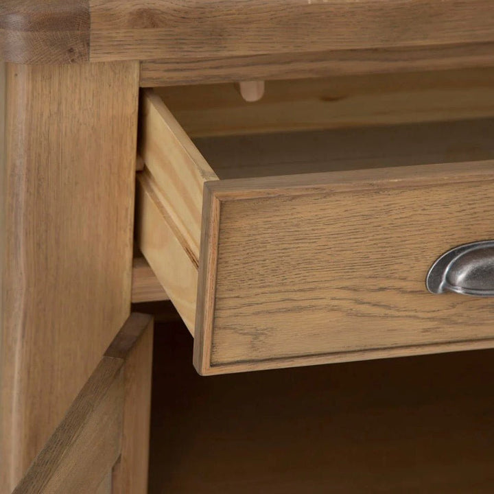 Rusper Oak 4 Door Large Sideboard12 - Duck Barn Interiors