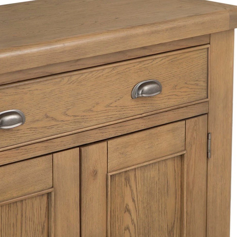 Rusper Oak 4 Door Large Sideboard5 - Duck Barn Interiors