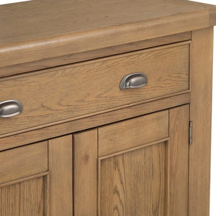 Rusper Oak 4 Door Large Sideboard5 - Duck Barn Interiors
