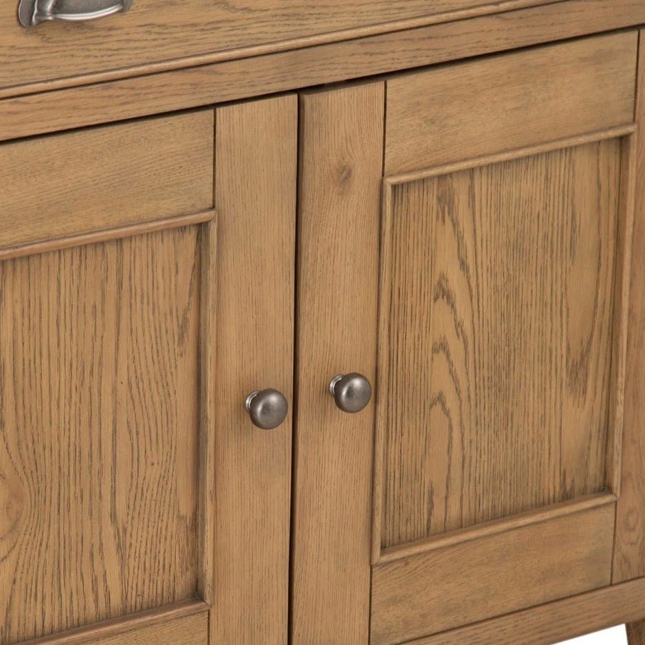 Rusper Oak 4 Door Large Sideboard13 - Duck Barn Interiors