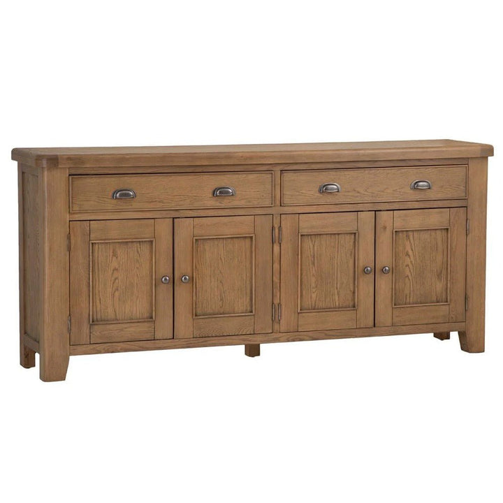 Rusper Oak 4 Door Large Sideboard1 - Duck Barn Interiors