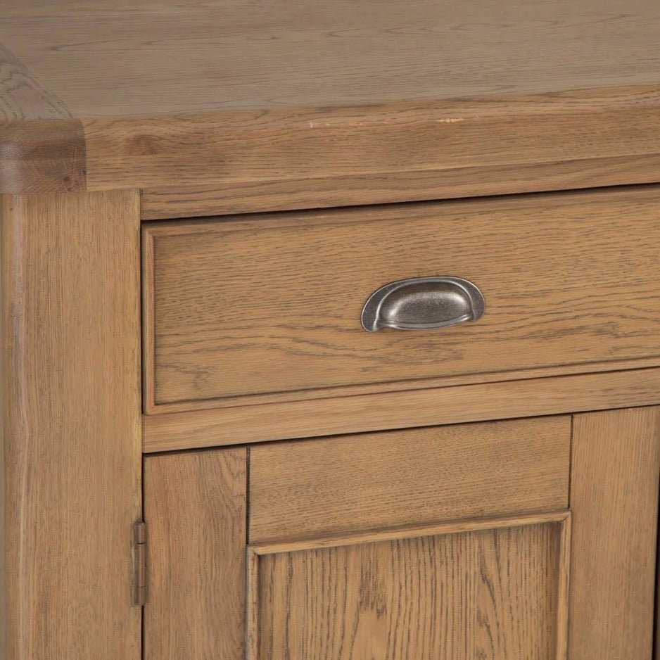 Rusper Oak 4 Door Large Sideboard14 - Duck Barn Interiors