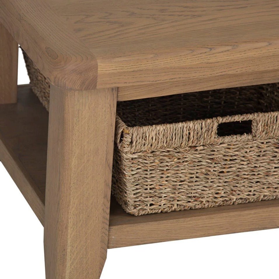 Rusper Oak Coffee Table with Baskets11 - Duck Barn Interiors