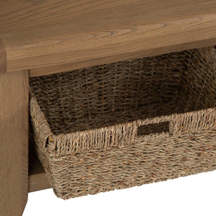 Rusper Oak Coffee Table with Baskets10 - Duck Barn Interiors