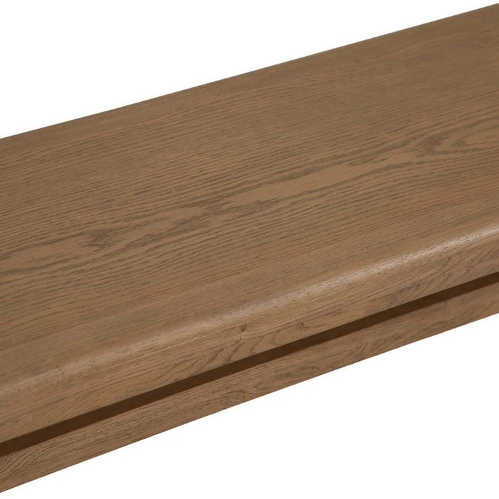 Rusper Oak Cross Leg Dining Bench - 2m11 - Duck Barn Interiors