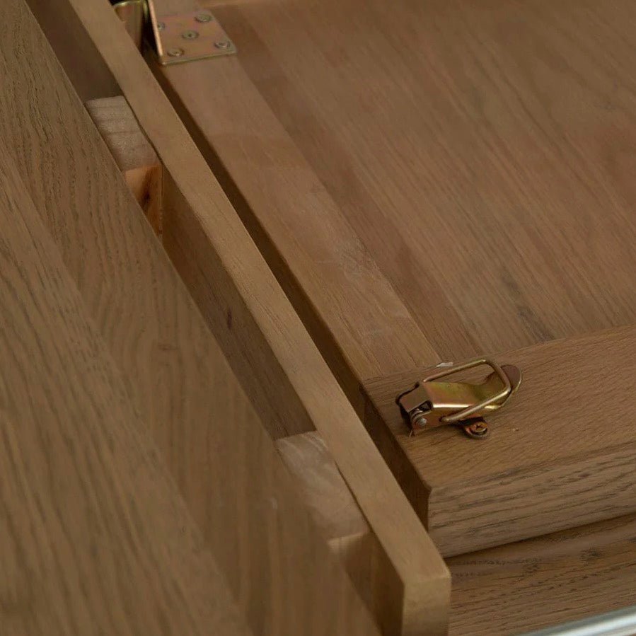 Rusper Oak Cross Leg Extending Dining Table - 2M13 - Duck Barn Interiors