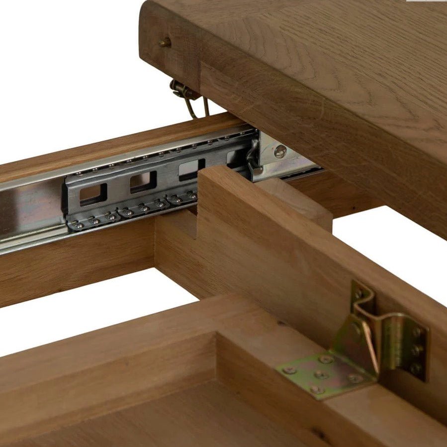 Rusper Oak Cross Leg Extending Dining Table - 2M14 - Duck Barn Interiors