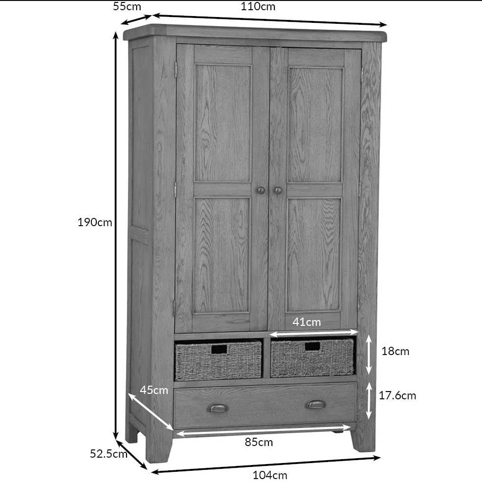 Rusper Oak Double Larder Unit18 - Duck Barn Interiors