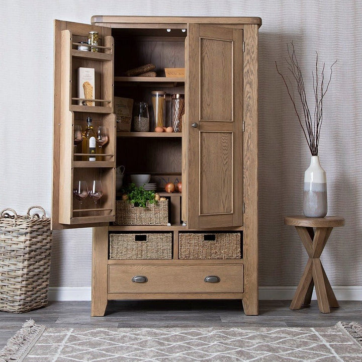 Rusper Oak Double Larder Unit2 - Duck Barn Interiors