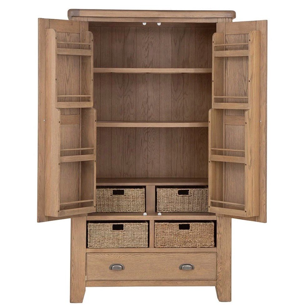 Rusper Oak Double Larder Unit16 - Duck Barn Interiors