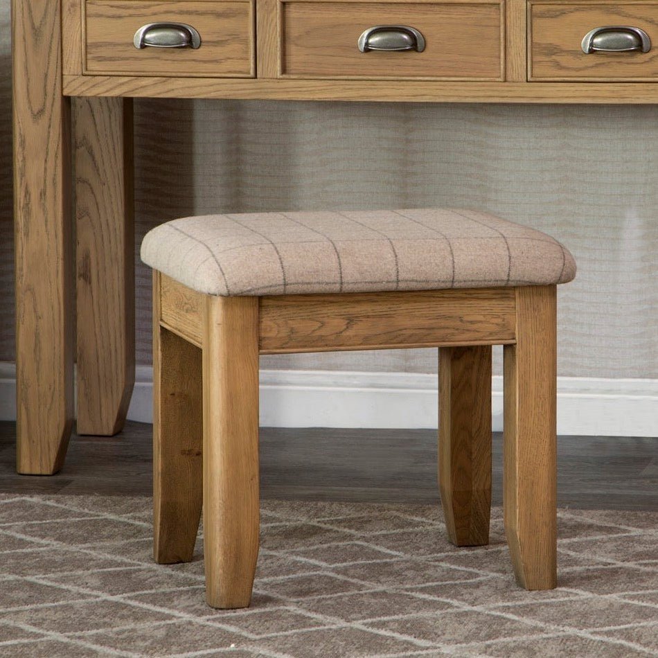 Rusper Oak Dressing Table Stool3 - Duck Barn Interiors