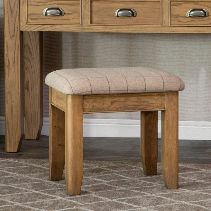 Rusper Oak Dressing Table Stool3 - Duck Barn Interiors