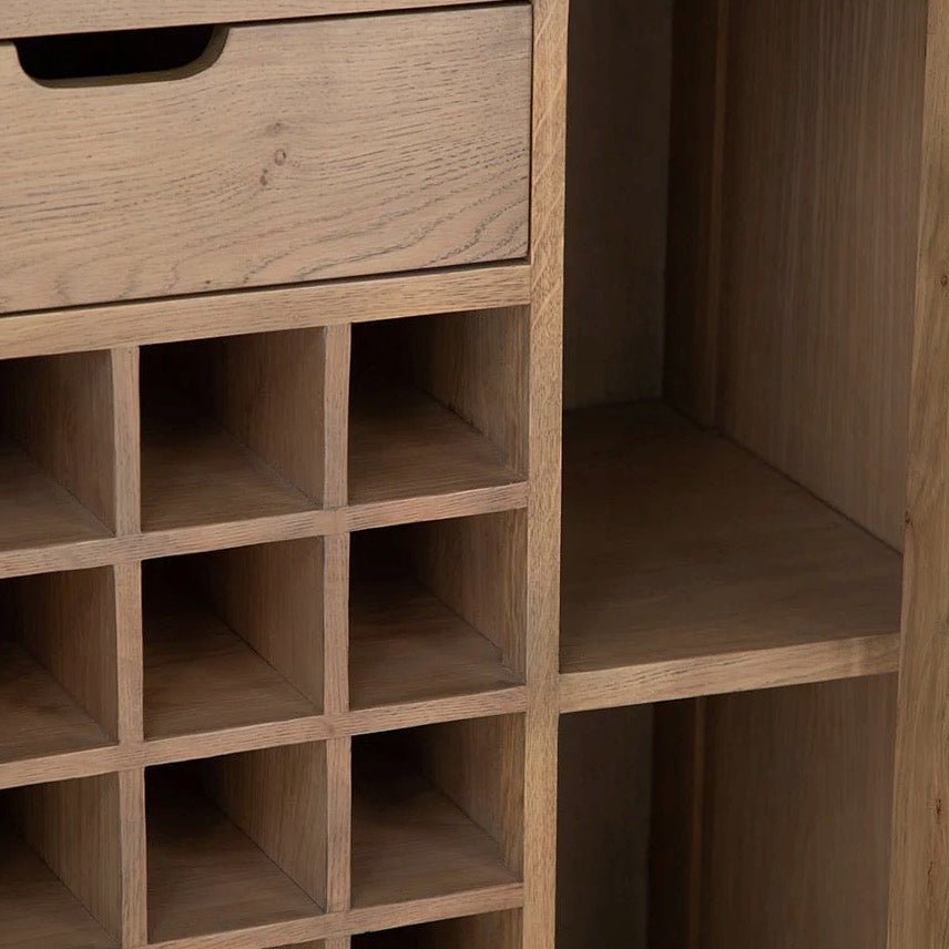 Rusper Oak Drinks Cabinet Cupboard13 - Duck Barn Interiors