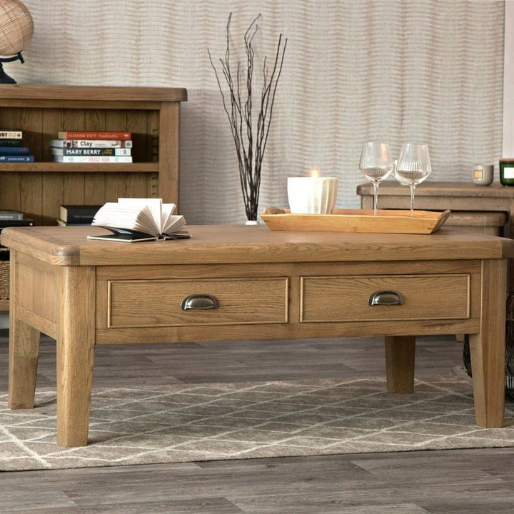 Rusper Oak Large Coffee Table1 - Duck Barn Interiors