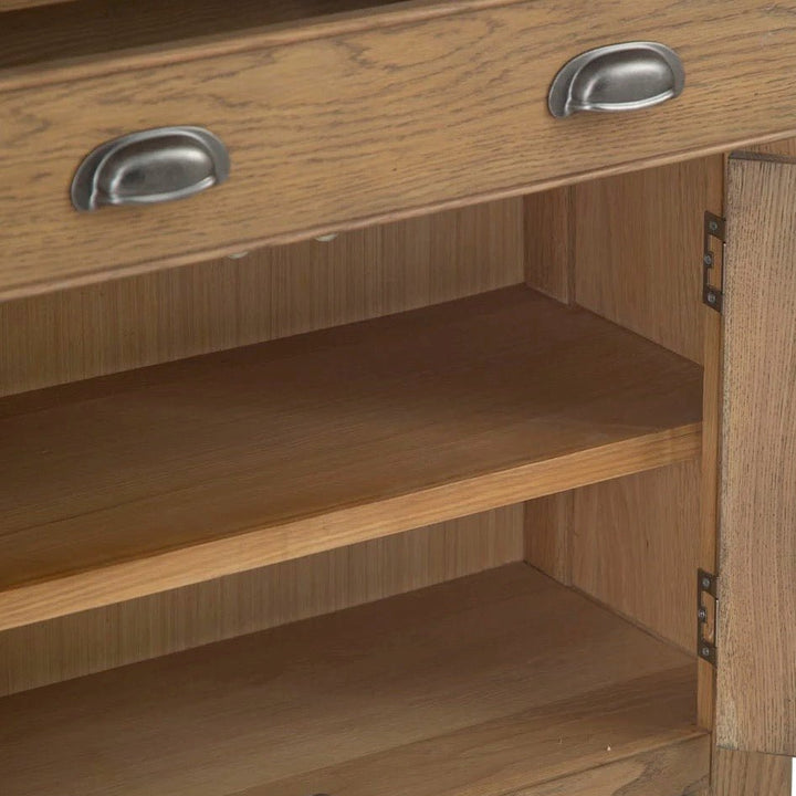 Rusper Oak Small 2 Door 1 Drawer Sideboard13 - Duck Barn Interiors