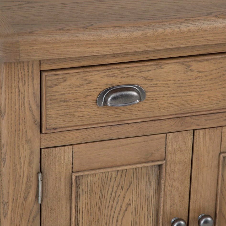 Rusper Oak Small 2 Door 1 Drawer Sideboard12 - Duck Barn Interiors