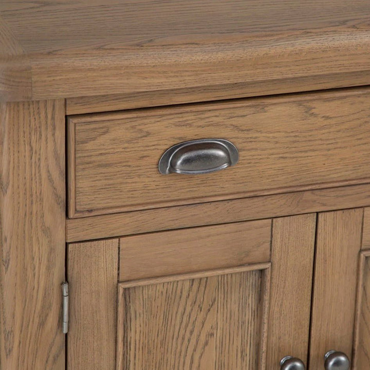 Rusper Oak Small 2 Door 1 Drawer Sideboard12 - Duck Barn Interiors
