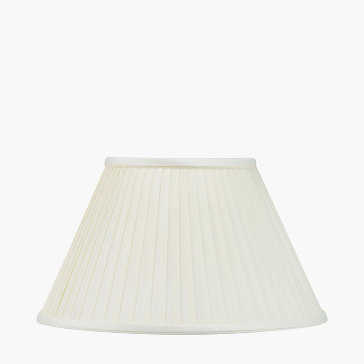 Safari Tall Glass Table Lamp with Bacall Almond Silk Pleated Shade - 45cm6 - Duck Barn Interiors