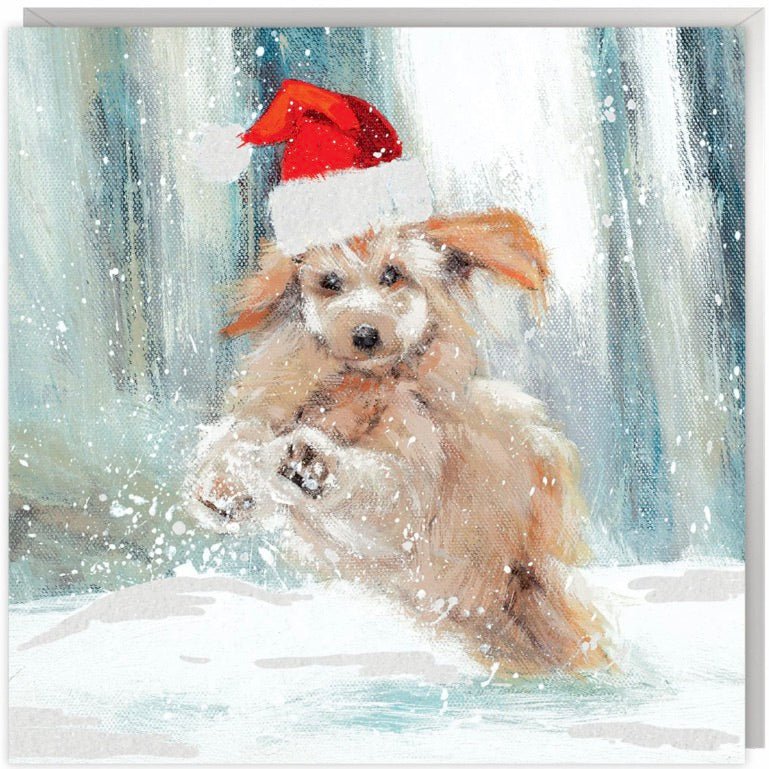 Santa Puppy Charity Christmas Cards - Pack of 63 - Duck Barn Interiors