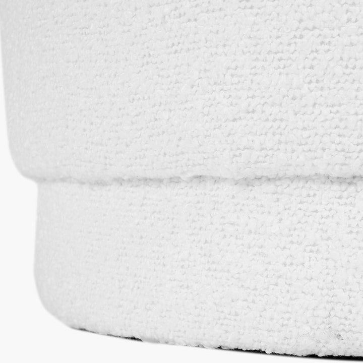 Sassari Boucle Pouffe - White6 - Duck Barn Interiors