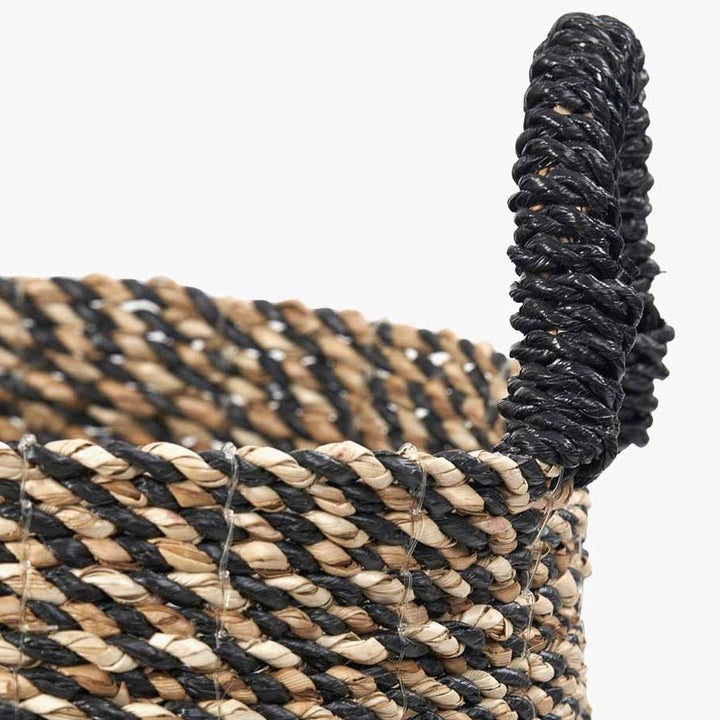 Seagrass Natural & Black Baskets - Set of 25 - Duck Barn Interiors
