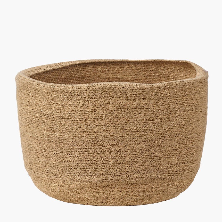Seagrass Natural Round Basket2 - Duck Barn Interiors