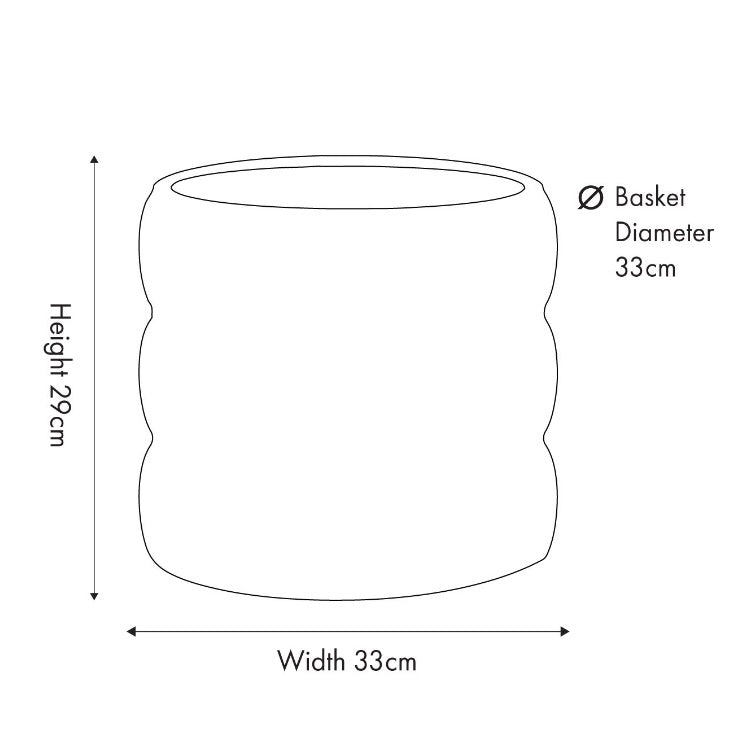 Seagrass Natural Round Ribbed Basket6 - Duck Barn Interiors