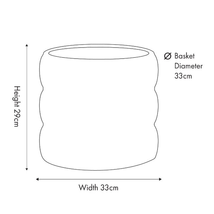 Seagrass Natural Round Ribbed Basket6 - Duck Barn Interiors