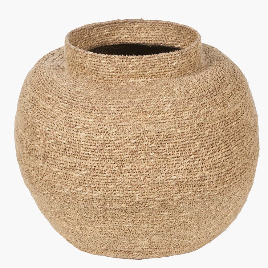 Seagrass Natural Vase Shaped Basket2 - Duck Barn Interiors